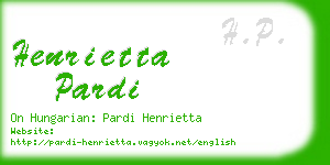 henrietta pardi business card